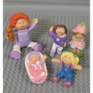 Vintage Cabbage Patch Kids Mini Figures Lot 1980's PVC Figurines Dolls 5 Pcs